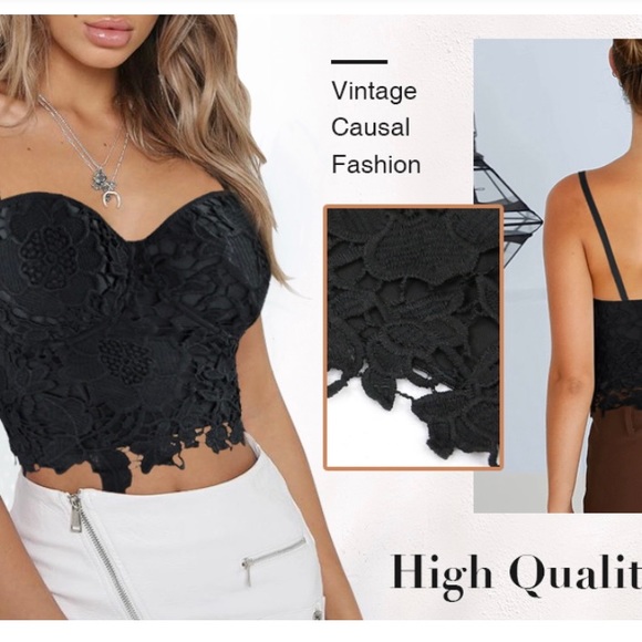 Lace Bustier Corset Crop Top - Picture 5 of 8